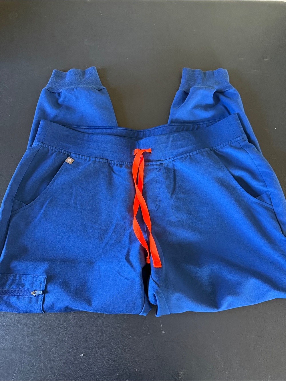Figs Cobalt Blue Scrub Top and Jogger Pants - Picture 2 of 5